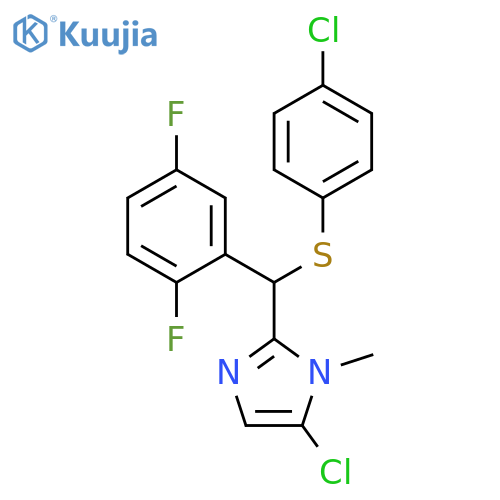 1H-Imidazole,5-chloro-2-[[(4-chlorophenyl)thio](2,5-difluorophenyl)methyl]-1-methyl- structure