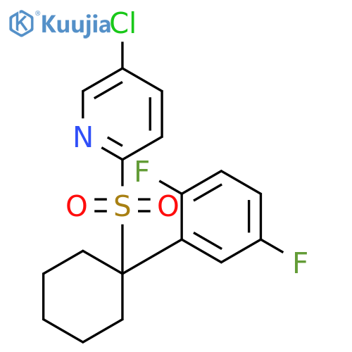 Pyridine, 5-chloro-2-[[1-(2,5-difluorophenyl)cyclohexyl]sulfonyl]- structure