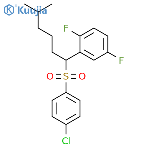 BENZENE, 2-[1-[(4-CHLOROPHENYL)SULFONYL]-5-METHYLHEXYL]-1,4-DIFLUORO- structure