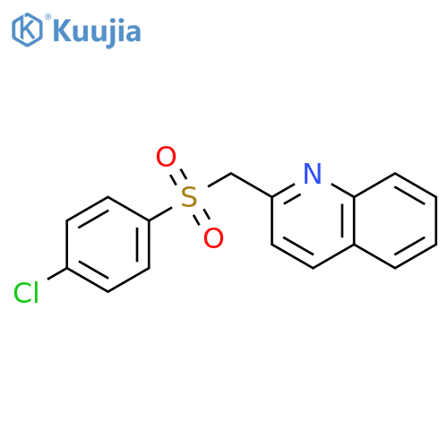 QUINOLINE, 2-[[(4-CHLOROPHENYL)SULFONYL]METHYL]- structure
