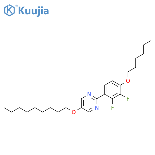 Pyrimidine, 2-[2,3-difluoro-4-(hexyloxy)phenyl]-5-(nonyloxy)- structure
