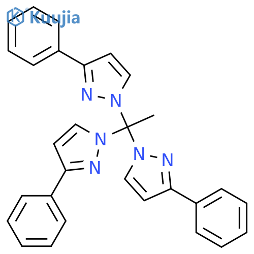 1H-Pyrazole, 1,1',1''-ethylidynetris[3-phenyl- structure