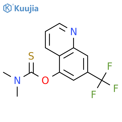 Carbamothioic acid, dimethyl-, O-[7-(trifluoromethyl)-5-quinolinyl] ester structure
