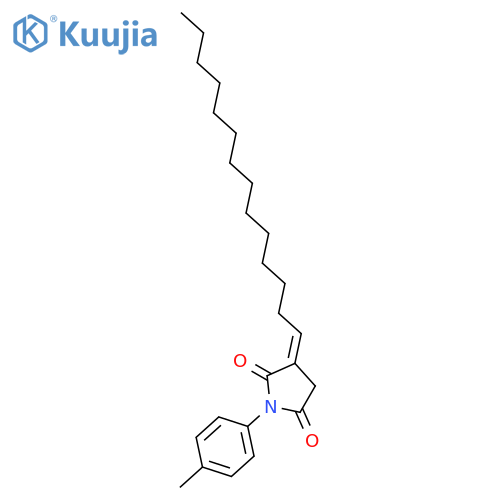 2,5-Pyrrolidinedione, 1-(4-methylphenyl)-3-tetradecylidene-, (3E)- structure