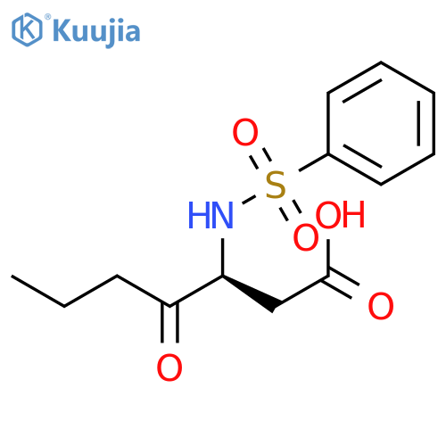 HEPTANOIC ACID, 4-OXO-3-[(PHENYLSULFONYL)AMINO]-, (3S)- structure