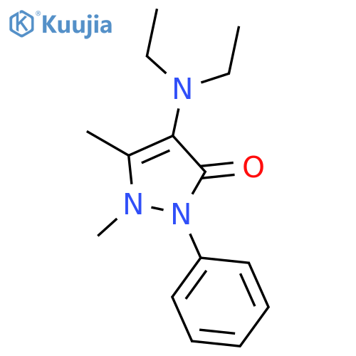 3H-Pyrazol-3-one, 4-(diethylamino)-1,2-dihydro-1,5-dimethyl-2-phenyl- structure