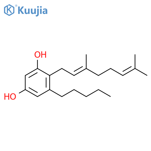4-(2E)-3,7-Dimethyl-2,6-octadien-1-yl-5-pentyl-1,3-benzenediol structure