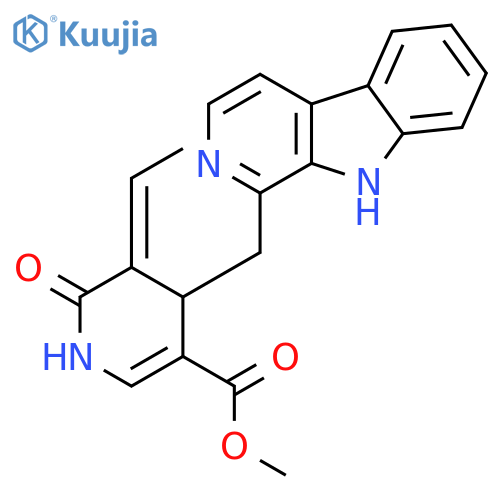 4-(9H-beta-carbolin-1-ylmethyl)-5-ethylidene-6-oxo-1,4,5,6-tetrahydro-pyridine-3-carboxylic acid methyl ester structure