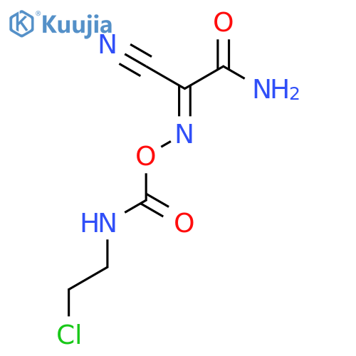 Acetamide, 2-[[[[(2-chloroethyl)amino]carbonyl]oxy]imino]-2-cyano- structure