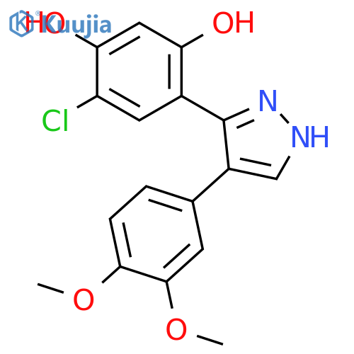 1,3-BENZENEDIOL, 4-CHLORO-6-[4-(3,4-DIMETHOXYPHENYL)-1H-PYRAZOL-3-YL]- structure