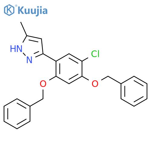 1H-Pyrazole, 3-[5-chloro-2,4-bis(phenylmethoxy)phenyl]-5-methyl- structure