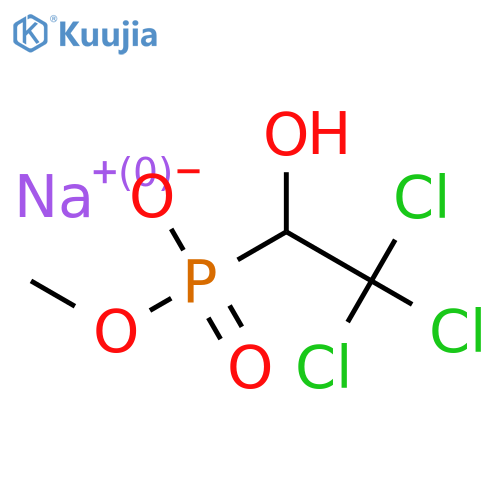 Phosphonic acid, (2,2,2-trichloro-1-hydroxyethyl)-, methyl ester, sodium salt structure