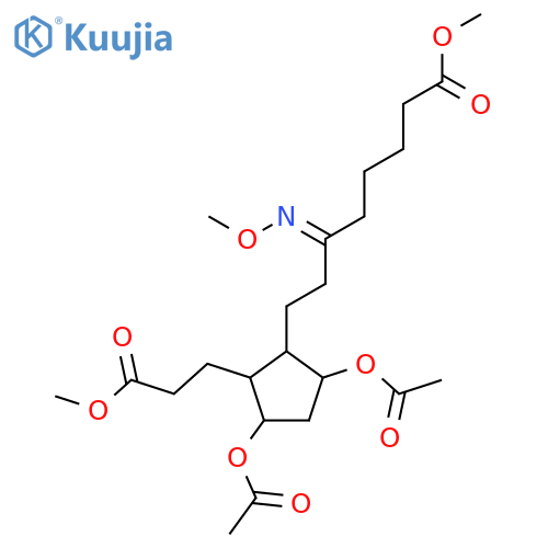 Methyl (6Z)-8-[3,5-diacetyloxy-2-(3-methoxy-3-oxopropyl)cyclopentyl]-6-methoxyiminooctanoate structure