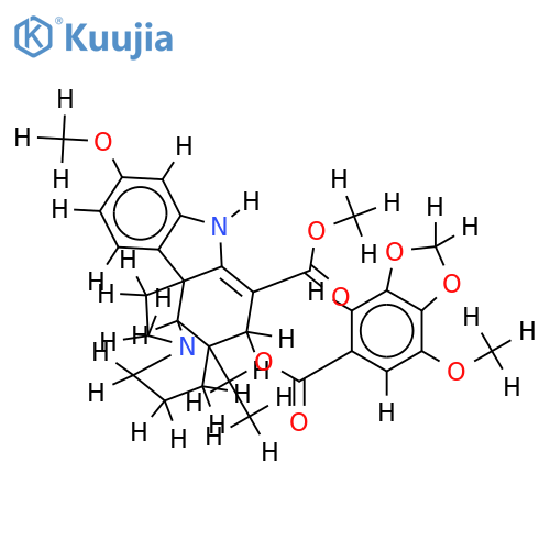 16-methoxy-20-(7-methoxy-benzo[1,3]dioxole-5-carbonyloxy)-2,3-didehydro-aspidospermidine-3-carboxylic acid methyl ester structure