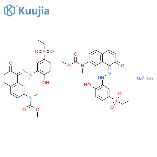 Cobaltate(1-),bis[methyl[8-[[5-(ethylsulfonyl)-2-hydroxyphenyl]azo]-7-hydroxy-2-naphthalenyl]methylcarbamato(2-)]-,sodium (9CI) structure