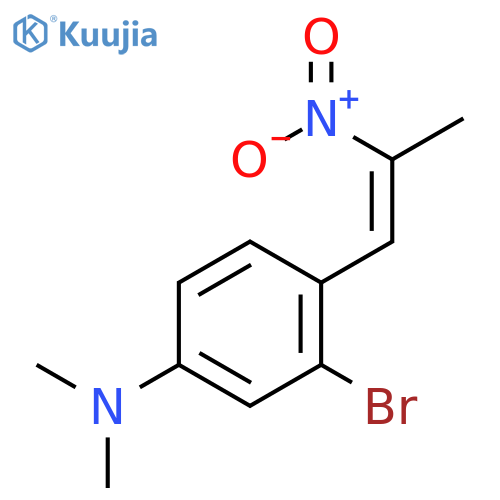 Benzenamine, 3-bromo-N,N-dimethyl-4-(2-nitro-1-propenyl)- structure