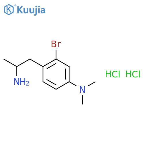 4-(2-aminopropyl)-3-bromo-N,N-dimethylaniline dihydrochloride structure