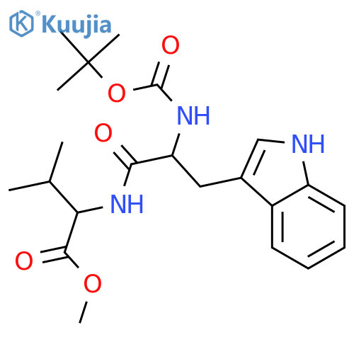 L-Valine,N-[(1,1-dimethylethoxy)carbonyl]-L-tryptophyl-, methyl ester (9CI) structure