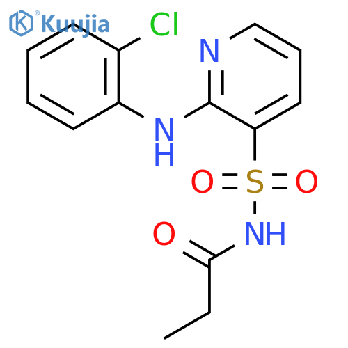 Propanamide, N-[[2-[(2-chlorophenyl)amino]-3-pyridinyl]sulfonyl]- structure