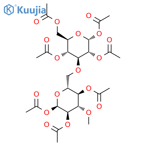 [(2R,3R,4S,5R,6R)-3,5,6-Triacetyloxy-4-[[(2R,3R,4S,5R,6R)-3,5,6-triacetyloxy-4-methoxyoxan-2-yl]methoxy]oxan-2-yl]methyl acetate structure