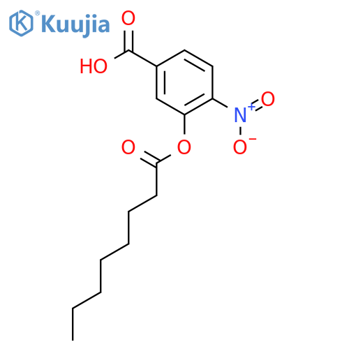 4-Nitro-3-(1-oxooctyl)oxybenzoic Acid structure