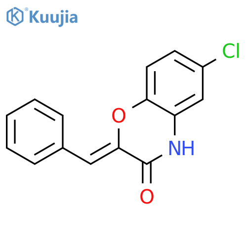 2H-1,4-Benzoxazin-3(4H)-one, 6-chloro-2-(phenylmethylene)- structure