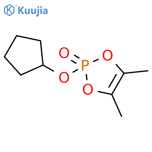 1,3,2-Dioxaphosphole, 2-(cyclopentyloxy)-4,5-dimethyl-, 2-oxide structure