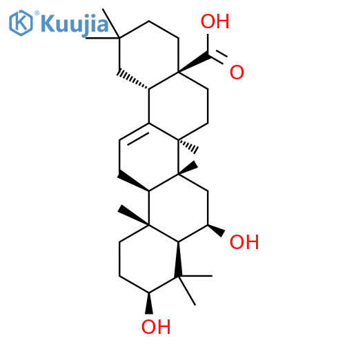 Olean-12-en-28-oicacid, 3,6-dihydroxy-, (3b,6b)- structure