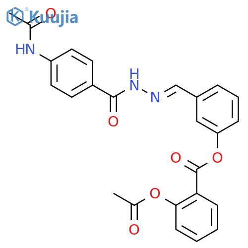 3-[(E)-{2-[4-(acetylamino)benzoyl]hydrazinylidene}methyl]phenyl 2-(acetyloxy)benzoate structure