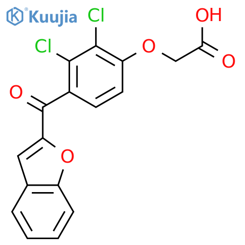 [4-(1-benzofuran-2-ylcarbonyl)-2,3-dichlorophenoxy]acetic acid structure