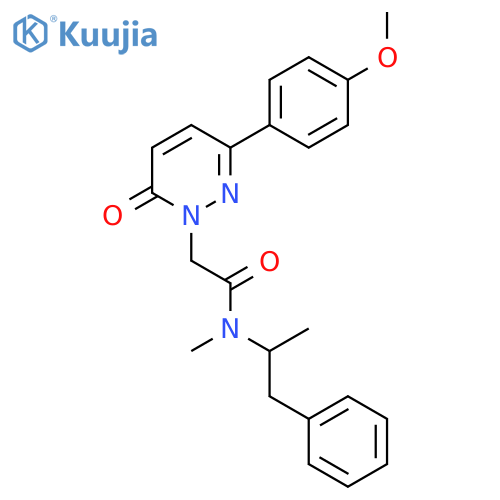L-3-(p-Anisyl)-N-methyl-N-alpha-methylphenethyl-6-oxo-1(6H)-pyridazineacetamide structure