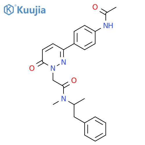 L-3-(p-Acetamidophenyl)-N-methyl-N-alpha-methylphenethyl-6-oxo-1(6H)-pyridazineacetamide structure