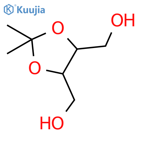 cis-2,2-Dimethyl-1,3-dioxolane-4,5-diyl)dimethanol structure
