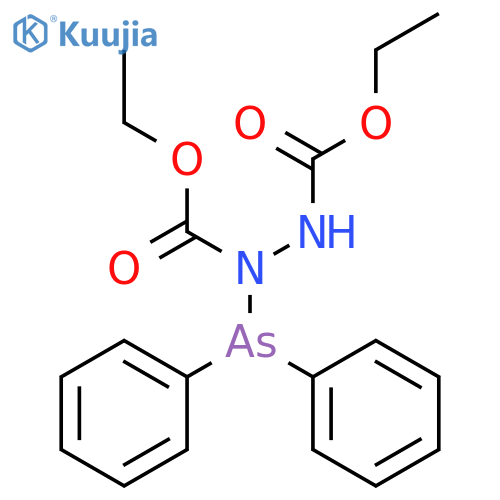 1,2-Hydrazinedicarboxylic acid, 1-(diphenylarsino)-, diethyl ester structure