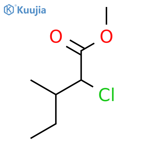 Pentanoic acid, 2-chloro-3-methyl-, methyl ester structure