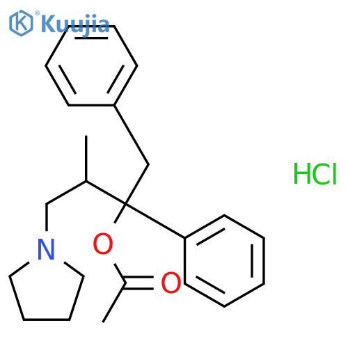 1-Pyrrolidinepropanol, b-methyl-a-phenyl-a-(phenylmethyl)-, 1-acetate,hydrochloride (1:1) structure