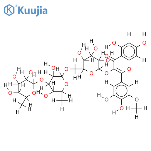 3-O-Rhamnosylrutinoside-3,4',5,5',7-Pentahydroxy-3'-methoxyflavone structure