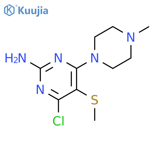 4-chloro-6-(4-methylpiperazin-1-yl)-5-(methylsulfanyl)pyrimidin-2-amine structure