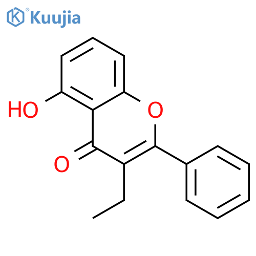 4H-1-BENZOPYRAN-4-ONE, 3-ETHYL-5-HYDROXY-2-PHENYL- structure