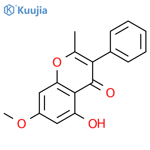 4H-1-Benzopyran-4-one, 5-hydroxy-7-methoxy-2-methyl-3-phenyl- structure