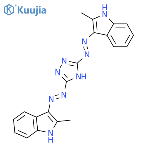 1H-Indole, 3,3'-[1H-1,2,4-triazole-3,5-diylbis(azo)]bis[2-methyl- structure