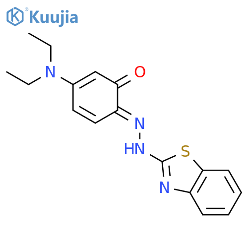 (6E)-6-[2-(1,3-benzothiazol-2-yl)hydrazinylidene]-3-(diethylamino)cyclohexa-2,4-dien-1-one structure