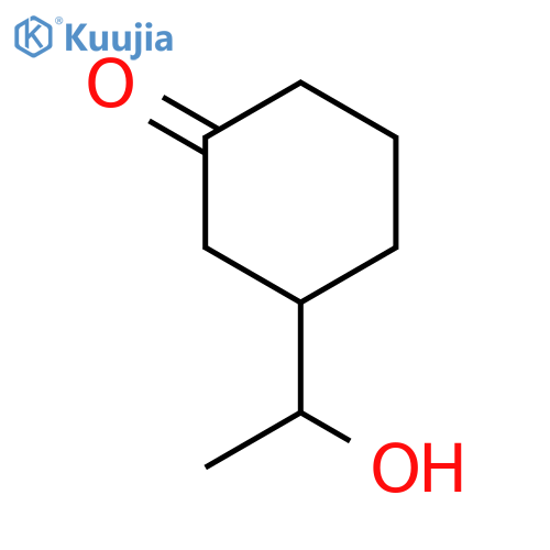 3-(1-Hydroxyethyl)cyclohexan-1-one structure