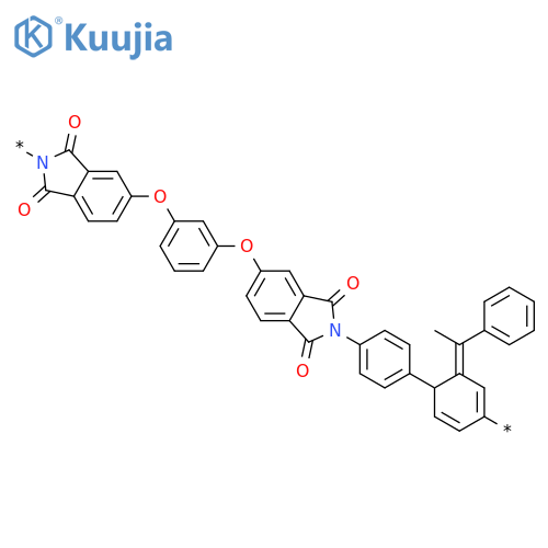POLY[(1,3-DIHYDRO-1,3-DIOXO-2H-ISOINDOLE-2,5-DIYL)OXY-1,3-PHENYLENEOXY(1,3-DIHYDRO-1,3-DIOXO-2H-ISOINDOLE-5,2-DIYL)-1,4-PHENYLENE(1-PHENYLETHYLIDENE)-1,4-PHENYLENE] structure