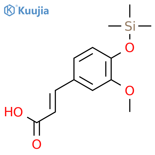 2-Propenoic acid, 3-[3-methoxy-4-[(trimethylsilyl)oxy]phenyl]-, (2E)- structure