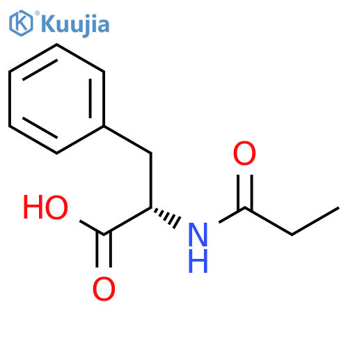 L-PHENYLALANINE, N-(1-OXOPROPYL)- structure