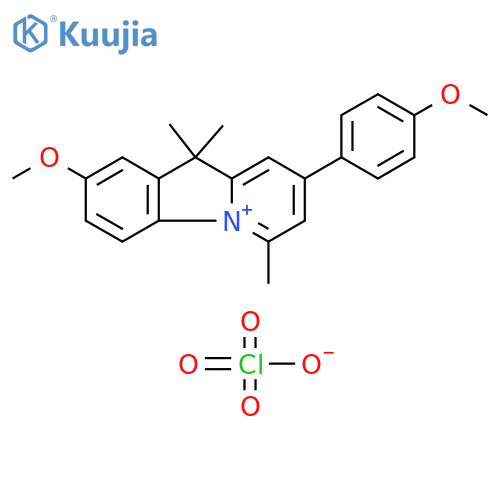 10H-Pyrido[1,2-a]indolium, 2-methoxy-8-(4-methoxyphenyl)-6,10,10-trimethyl-, perchlorate (9CI) structure