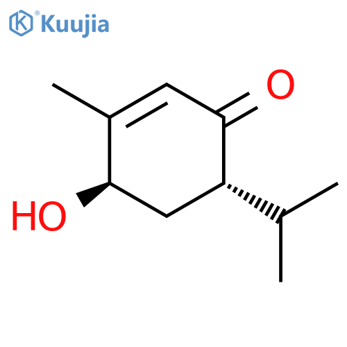 2-Cyclohexen-1-one, 4-hydroxy-3-methyl-6-(1-methylethyl)-, (4R,6S)-rel- structure