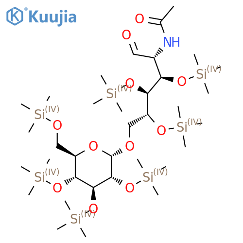 N-[(2R,3R,4S,5R)-1-Oxo-3,4,5-tris(trimethylsilyloxy)-6-[(2S,3R,4S,5R,6R)-3,4,5-tris(trimethylsilyloxy)-6-(trimethylsilyloxymethyl)oxan-2-yl]oxyhexan-2-yl]acetamide structure