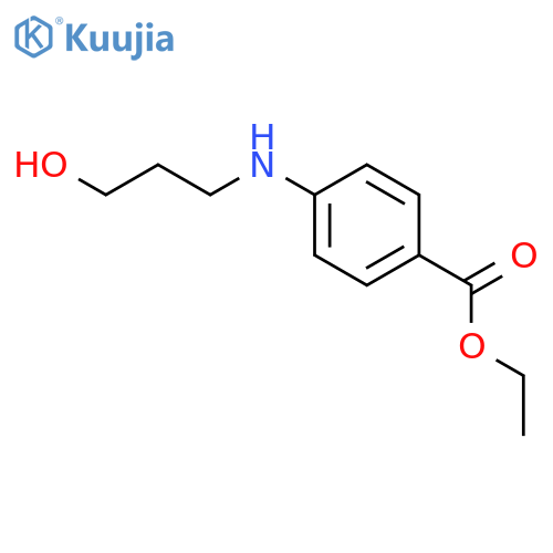 Ethyl 4-[(3-hydroxypropyl)amino]benzoate structure